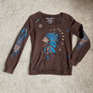 Cowgirl Tuff Brown Sweatshirt